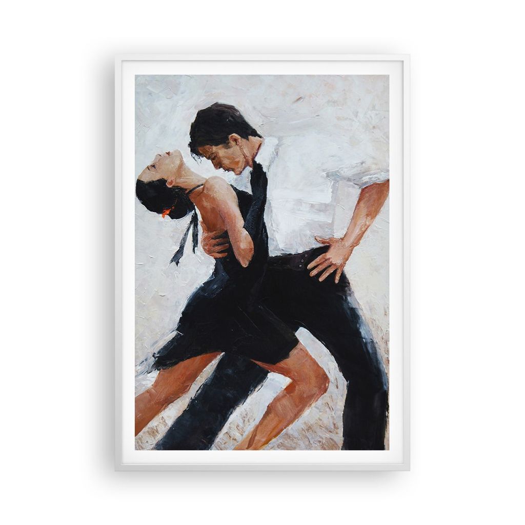 Gerahmtes Poster - Weißer Rahmen - tanzen sie - 70x100 cm - Wand Bild - Wanddeko - Wandbilder - Kunstposter - Wandposter - Bilderrahmen - Bilder -...