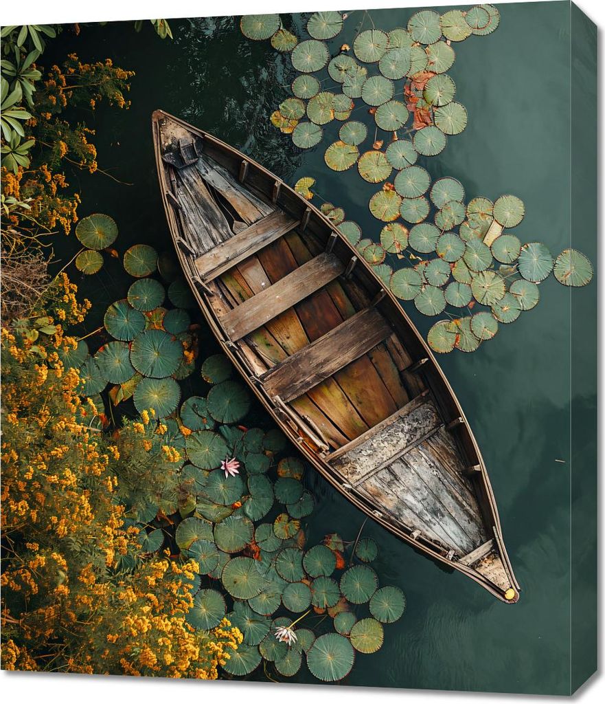 Bild 60x70cm Boot Zwischen der Natur