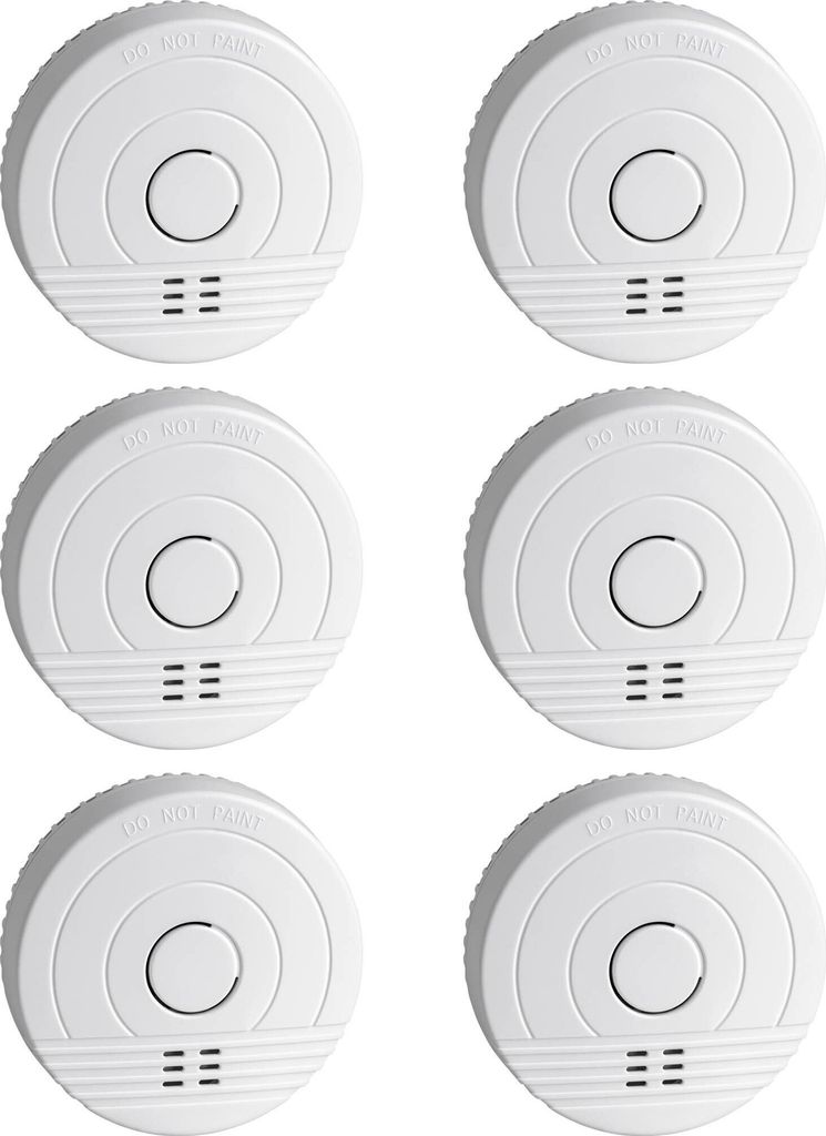 6x Rauchmelder 5 Jahre Batterie, EN 14604 , Rauchwarnmelder Produktbild 