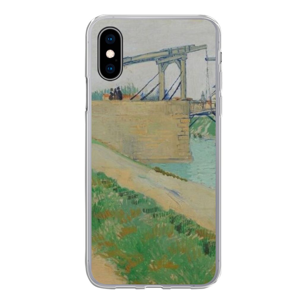 MuchoWow Handyhülle Schutzhülle Hülle für iPhone X Die Brücke von Langlois - Vincent van Gogh Silikon Softcase Handy Hülle - Handyhülle