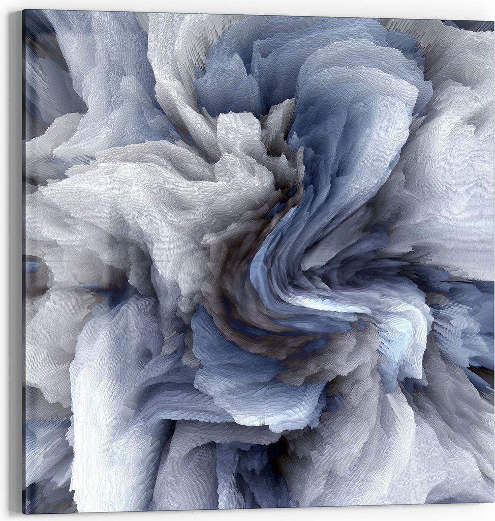 DEQORI Glasbild Echtglas 30x30 cm 'Abstrakte Tiefen' Wandbild Bild modern Deko