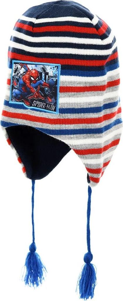 Marvel Spiderman Kinder Wintermütze peruanische Mütze Produktbild 