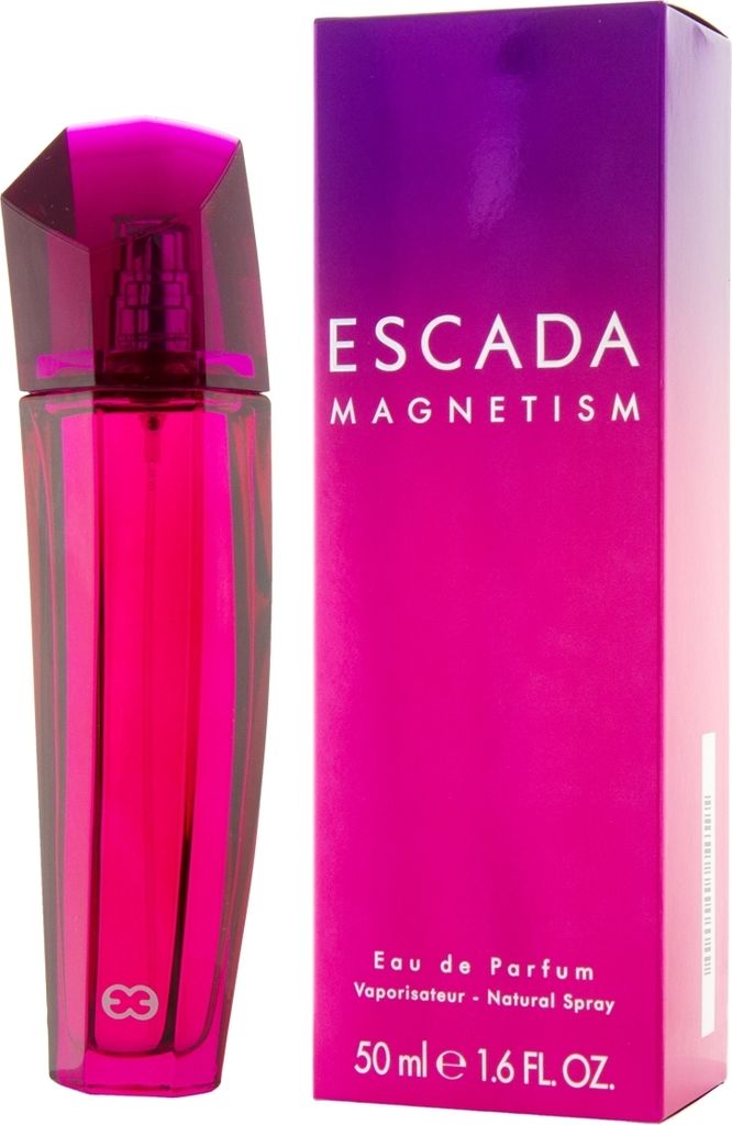 A perfume bottle and its box are displayed side-by-side against a white background.