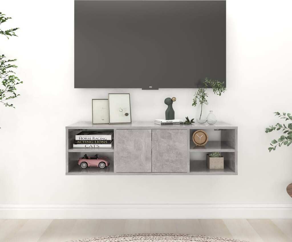 vidaXL Wandregal Betongrau 102x30x29 cm Holzwerkstoff Image du produit 