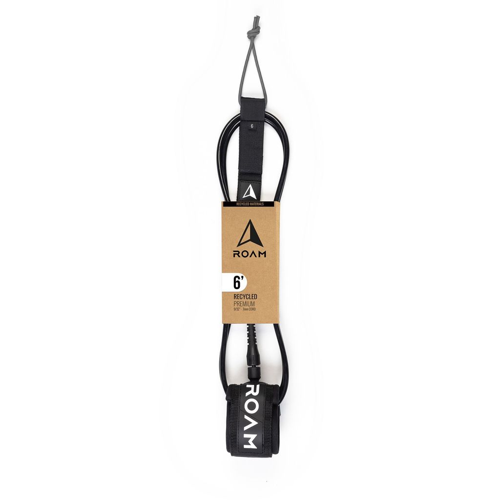 ROAM Surfboard ECO Leash Recycelt 6.0 Schwarz