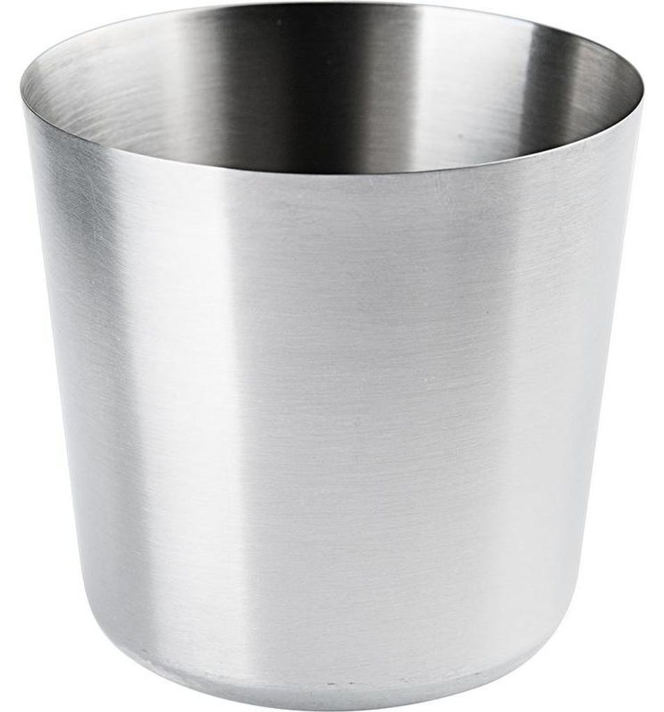 Servier-Becher Edelstahl Ø 88 mm, Höhe 85 mm, satiniert
