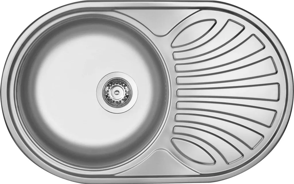 Lavello 1 Vasca Acciaio Satinato con Gocciolatoio - Design Slim Moderno