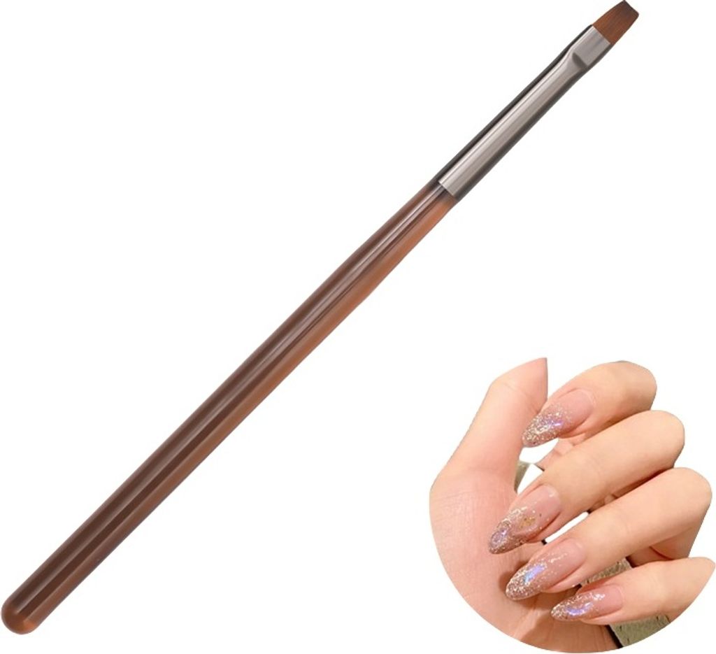 INF Brauner Farbverlauf Nail Art Pinsel Stift für Acryl & Gel Modell 3