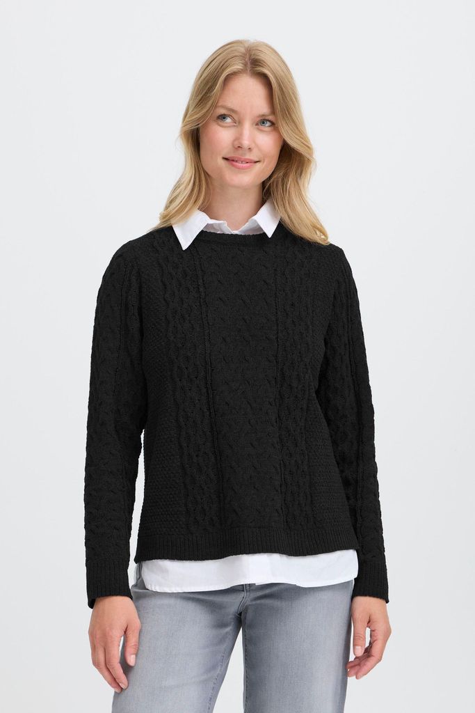 OXMO OXFSANVI Polyurethan1 Damen Strickpullover Feinstrick Pullover regular fit
