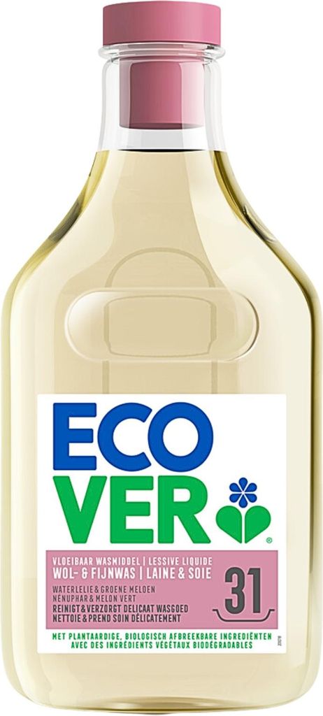 Ecover Flüssigwaschmittel für Wolle & Feinwäsche - Seerose & Grüne Melone 31 Wäschen 1,43 Liter - 1 Stück