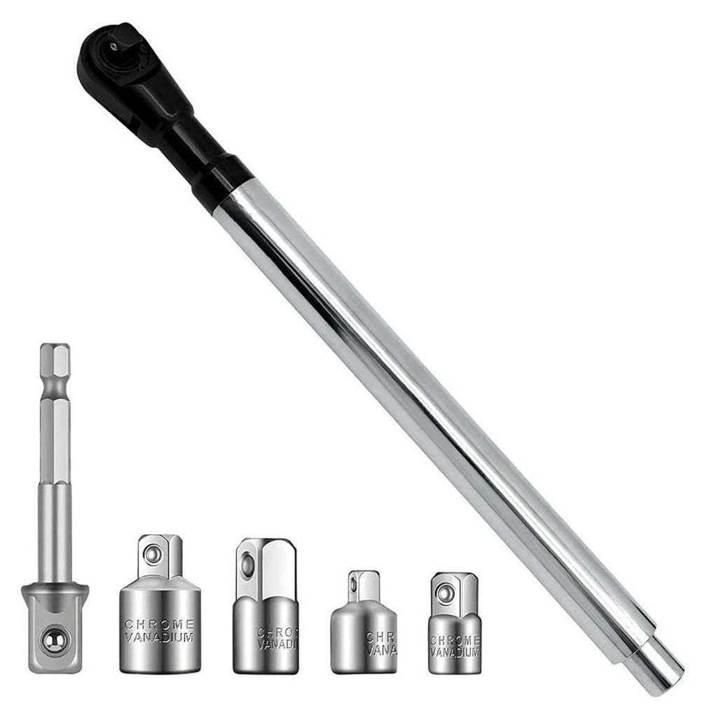 Schlagschlüssel-Verlängerung - Bohrmaschinenadapter 1,27 cm - 4 Stecknuss-Adapter - Für Metall - Kfz-Reparatur