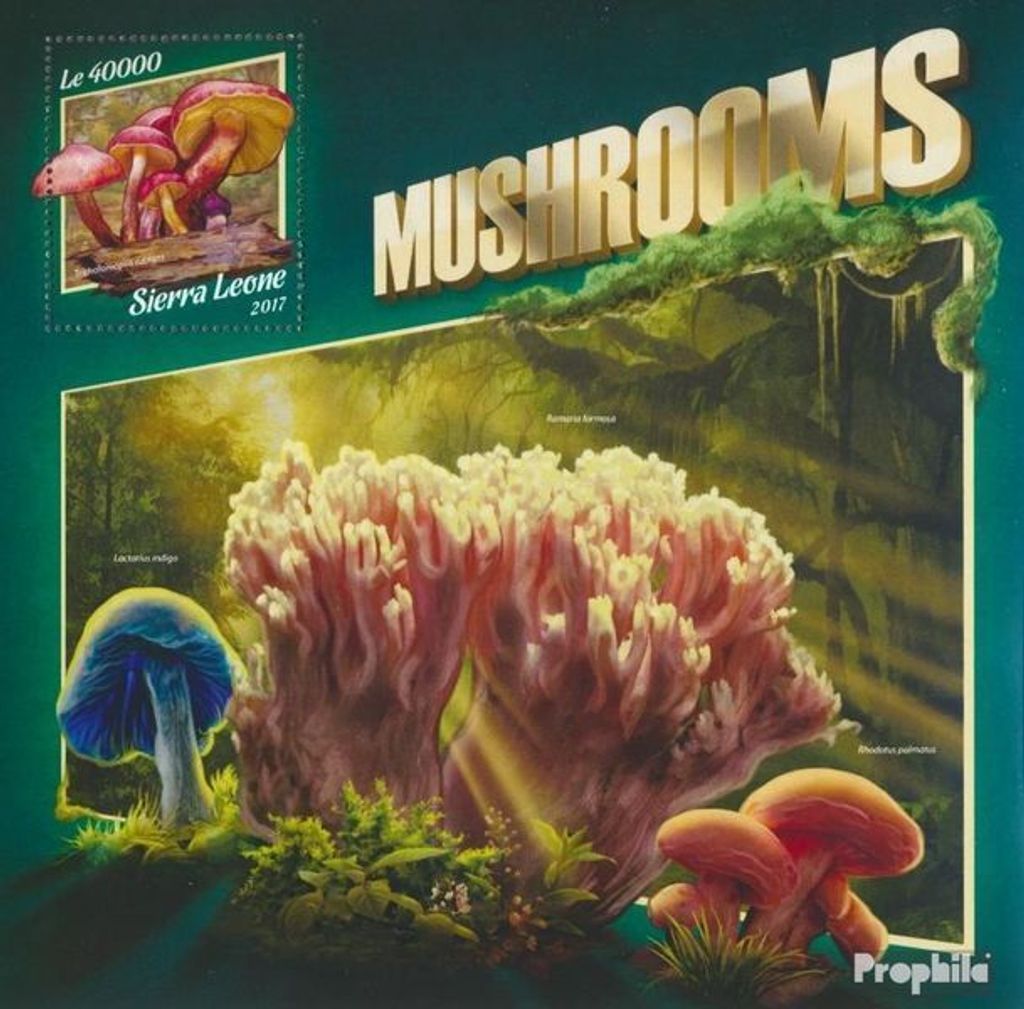 Briefmarken Sierra Leone 2017 Mi Block 1298 (kompl. Ausg.) postfrisch Pilze