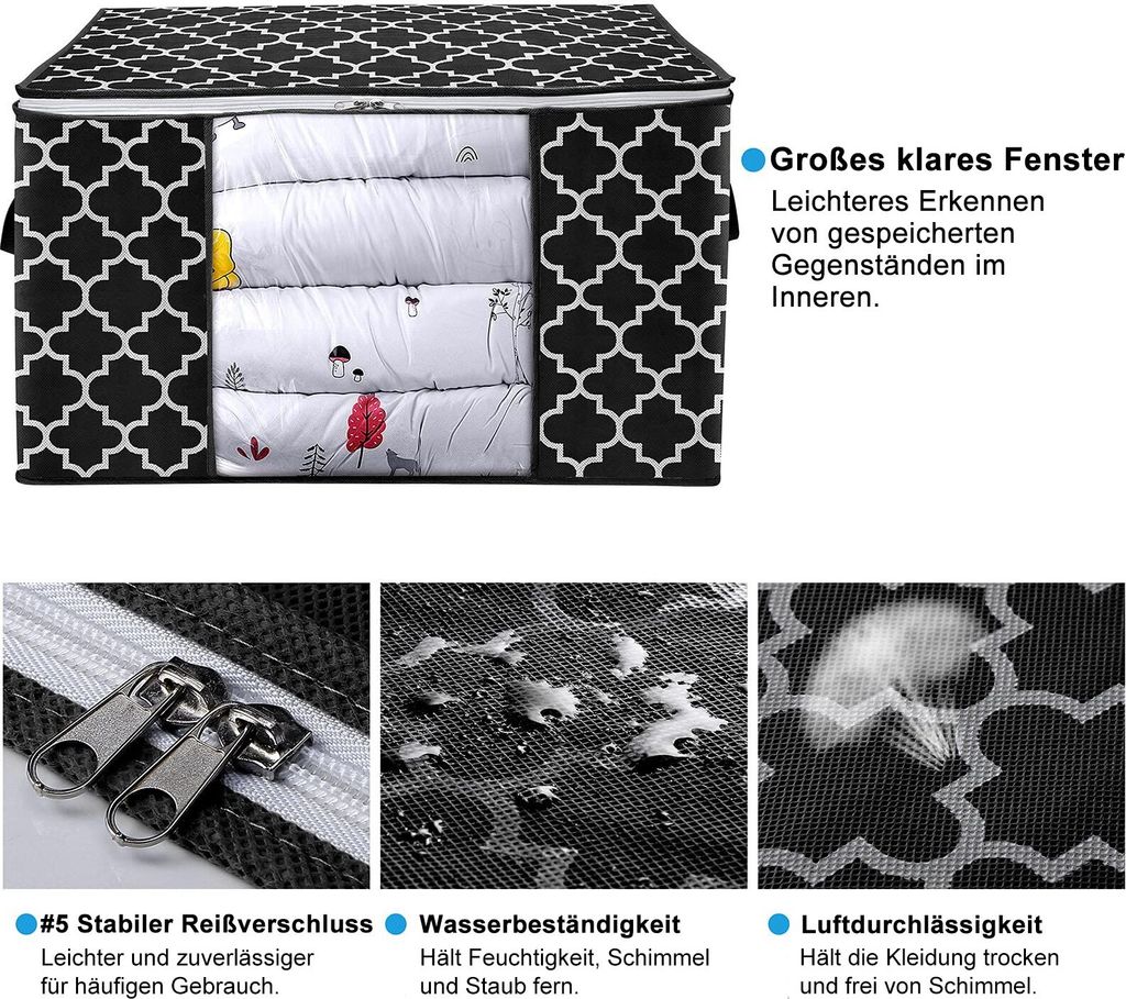 3 Stück Aufbewahrungstasche Faltbarer Aufbewahrungsbox Produktbild 5