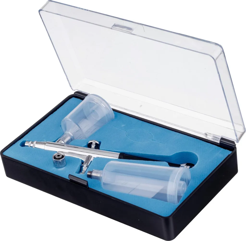Aérographe de précision double action avec coffret buse 0,2 et 0,3 mm