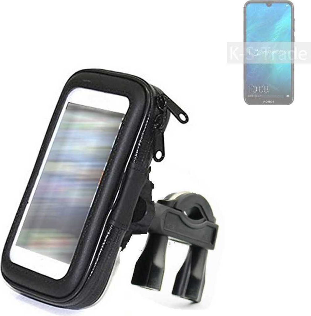 K-S-Trade Fahrrad-Halterung kompatibel mit Huawei Honor Play 8 Handy-Halterung Halter Lenkstange Fahrradhalterung Motorrad Bike Mount Wasserabweisend