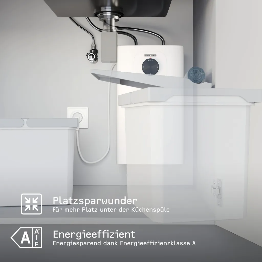 Petit chauffe-eau électrique sous évier 5L compact SNU 5 Plus