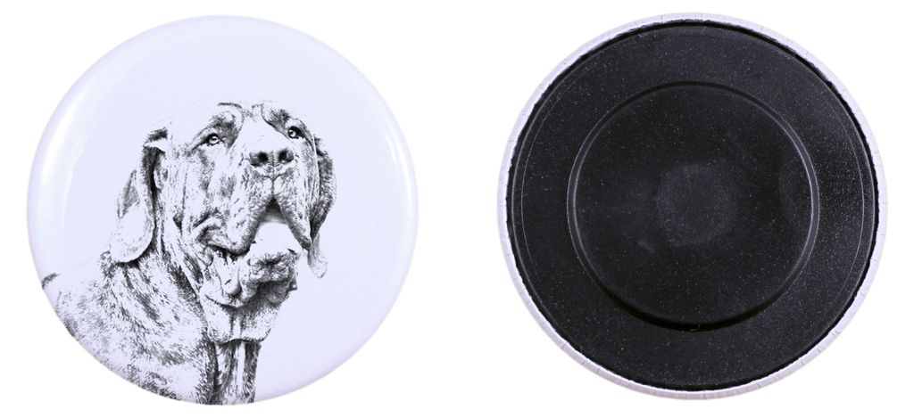 Fila Brasileiro, Brasilianischer Mastiff Magnet mit einem Hundepfotenabdruck, außergewöhnlich leicht, starker Magnet, handgefertigtes Produkt der...