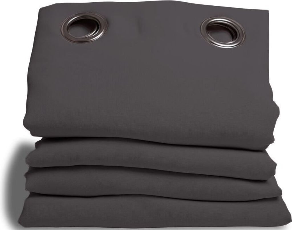 MOONDREAM Akustikvorhang 3in1 | Lärmschutz | Thermoisolierung | 100% Verdunkelung | Patentierte Technologie | Ösen | Grau MC732 | 135B x 250H cm