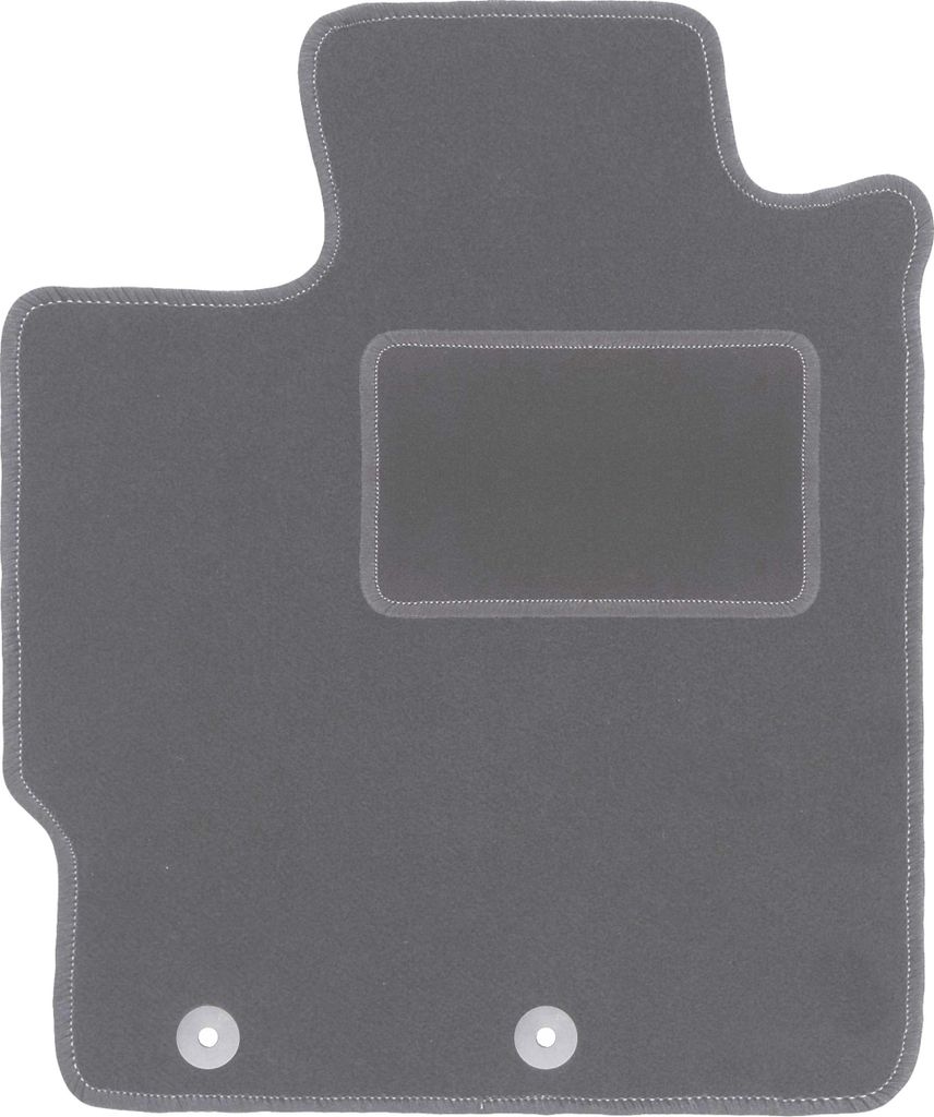 Fahrerfußmatte Velours graphit passend für Toyota Yaris III (2011-2019, Benzin) – mit Befestigungen – passgenau