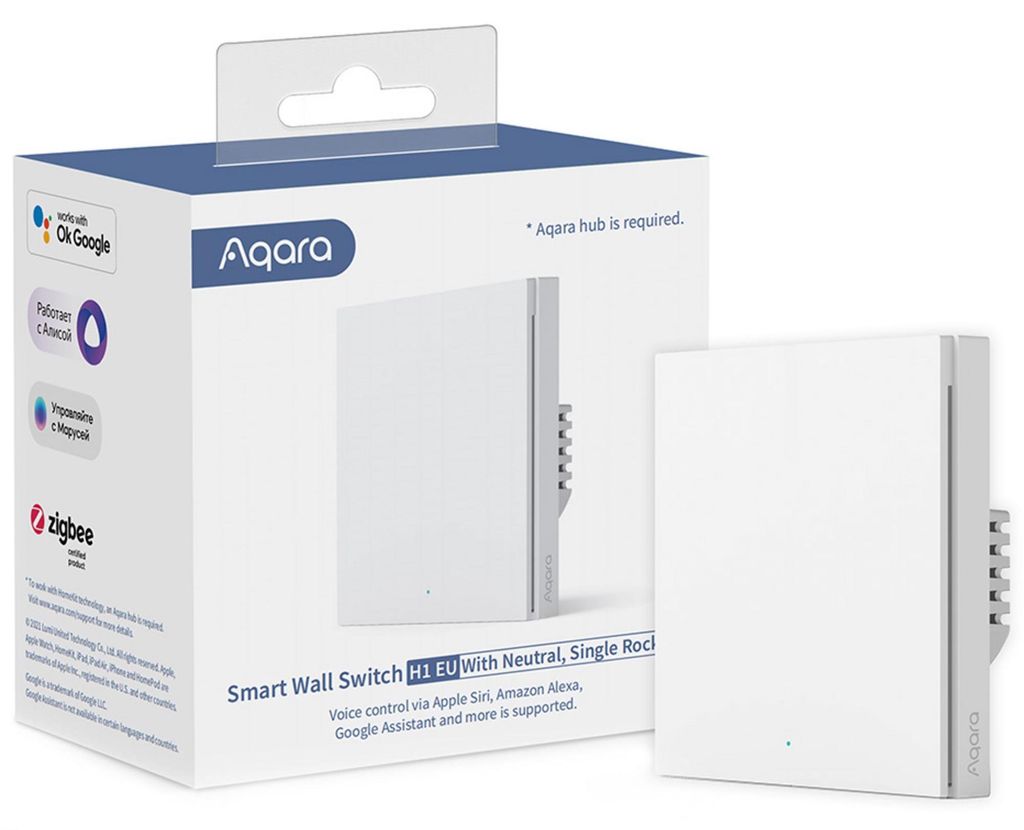 Aqara WS-EUK03, Tasten, Kabellos, Weiß, Polycarbonat (PC), Produktbild 