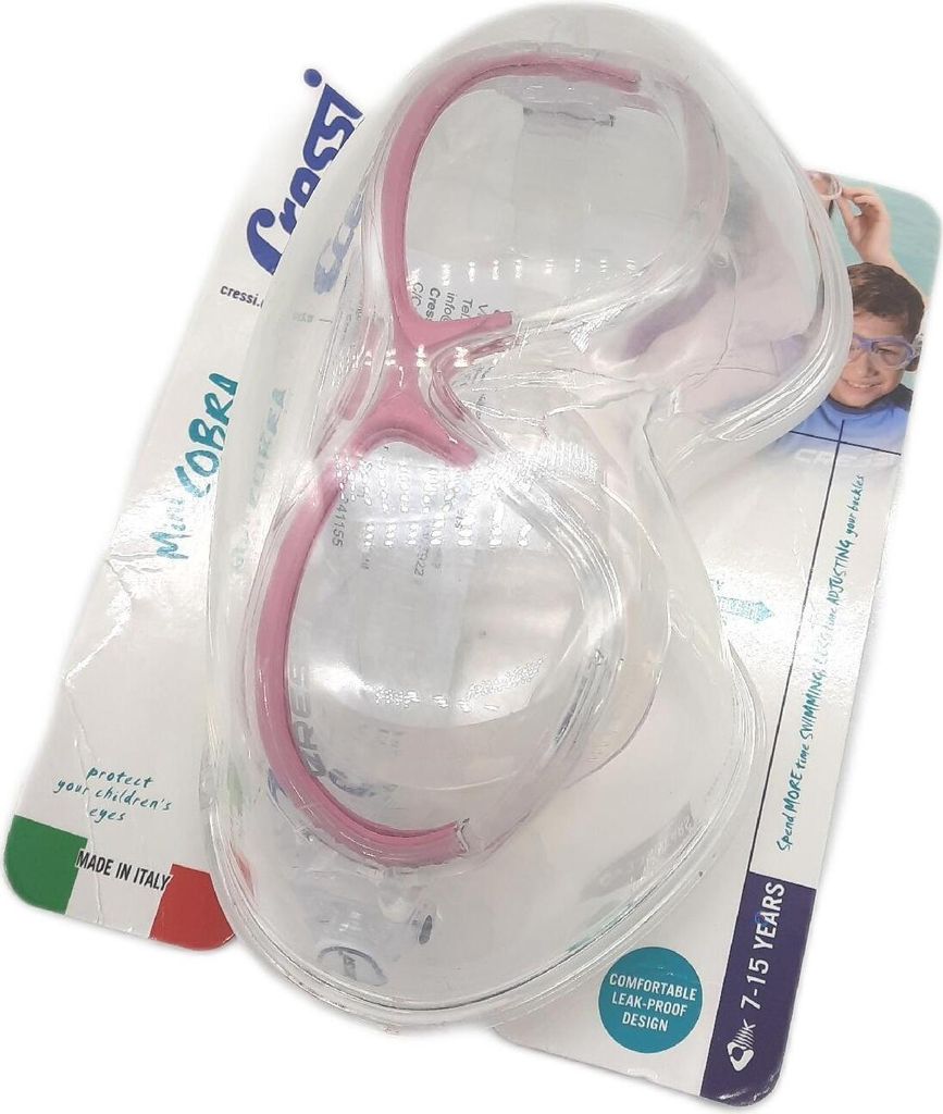 Cressi Premium Schwimmbrille Kinder 7/15 Jahre 100% UV Schutz + Tasche - Hergestellt in Italien