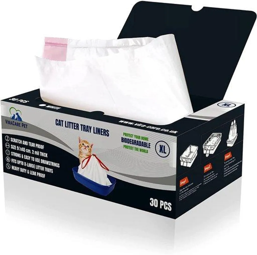 Sac litière biodégradable XL indéchirable 2mm avec cordon de serrage
