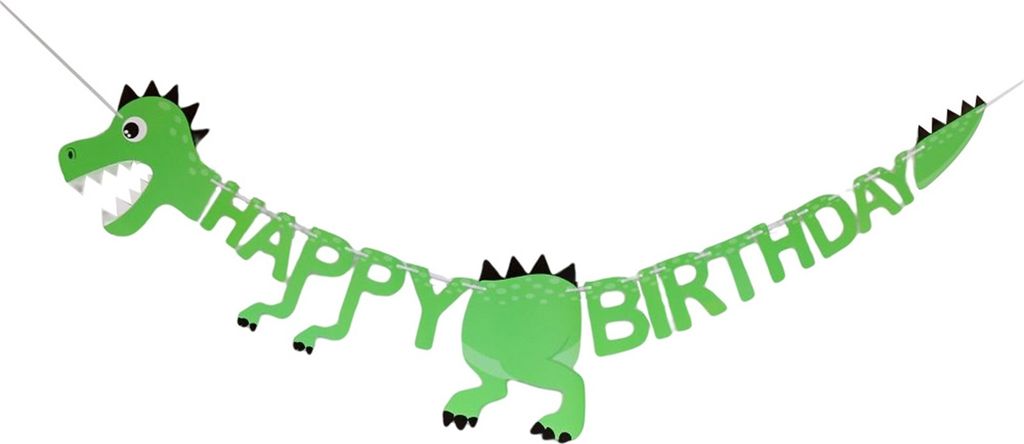 Banner Flagge kreative Feiern von fadellosen Cartoon Dinosaurier -Themen -Banner -Dekoration für Zuhause-Schwarz