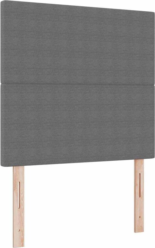 vidaXL Kopfteil Hellgrau 90 cm Cordstoff