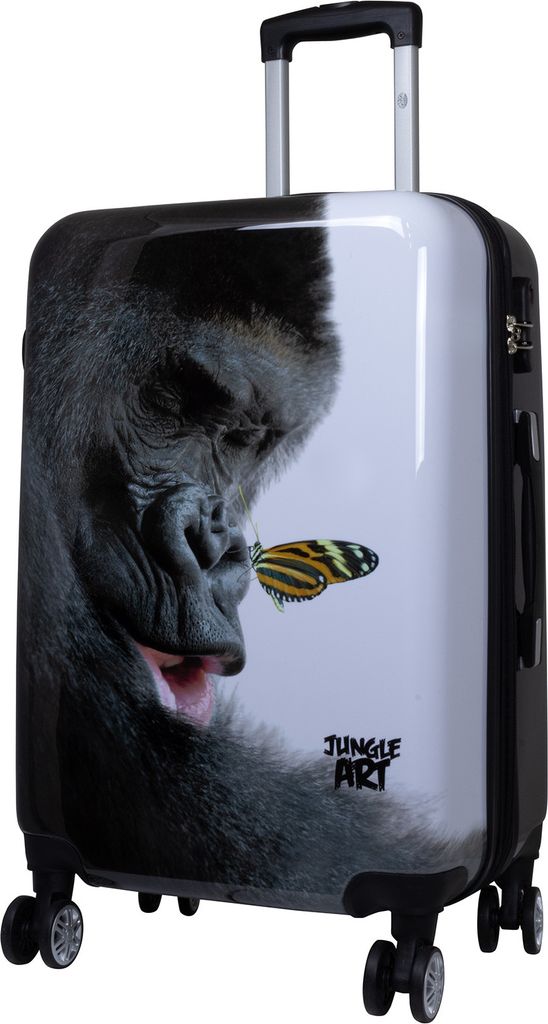Polycarbonat Mittelgroßer Reisekoffer Gorilla 67 cm Motivkoffer Dehnfalte