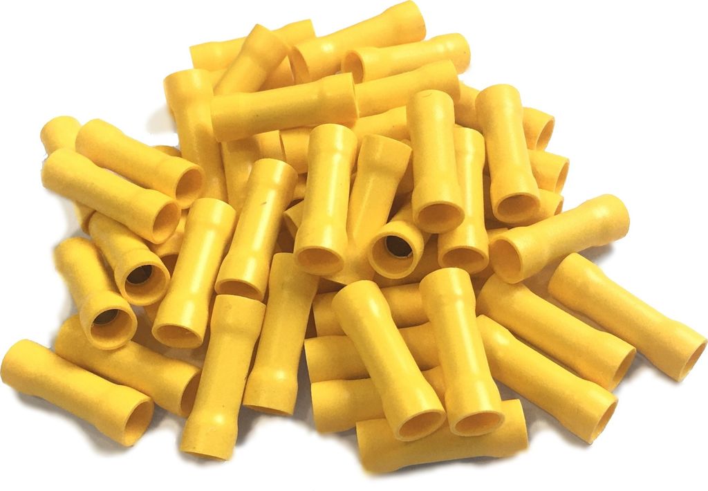 100x Stossverbinder isoliert 4,0-6,0 mm² gelb Schrumpfverbinder
