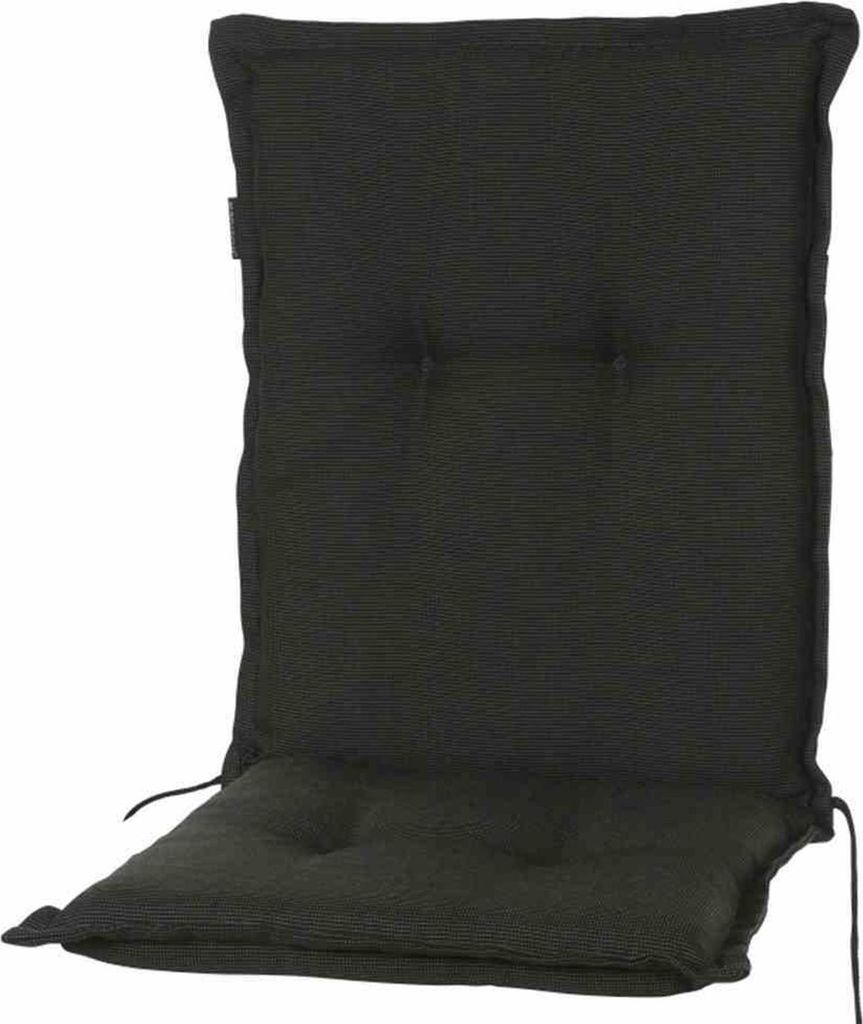 Madison Tuinstoelkussen 96x48 cm Rib schwarz, wasserabweisend, für Gartenmöbel, bequem und pflegeleicht