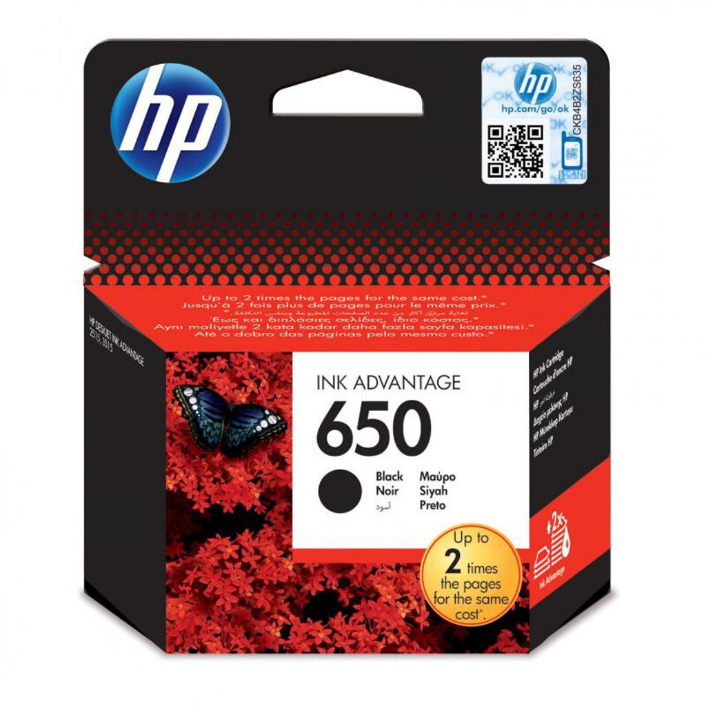 Hp Tinte Nr. 650 Schwarz Cz101Ae