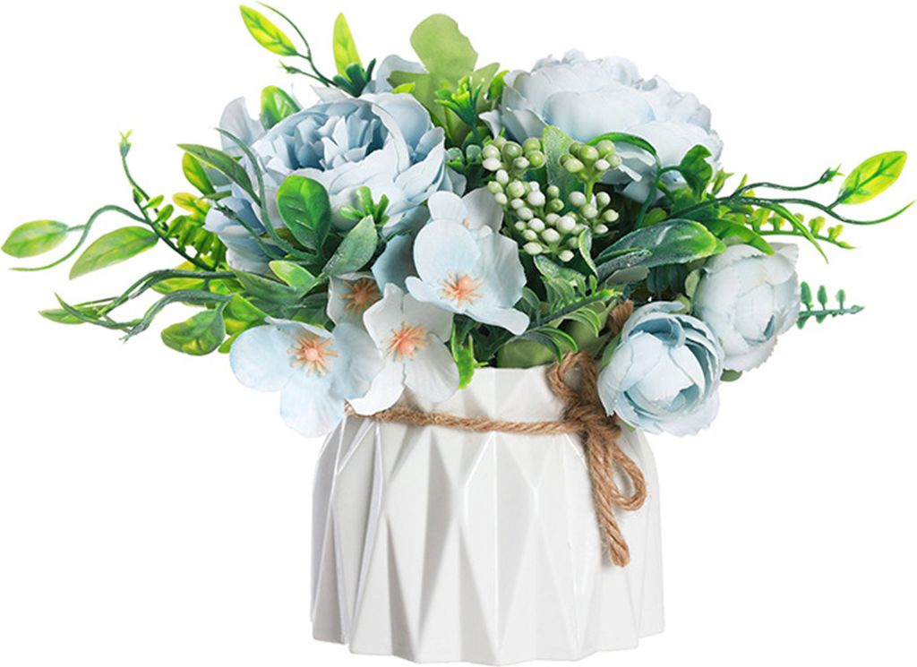 1 Set Künstliche Blume Realistische Einfach zu Pflege Simulation Hortensien Blume Topfpflanze Dekoration Wohnkultur