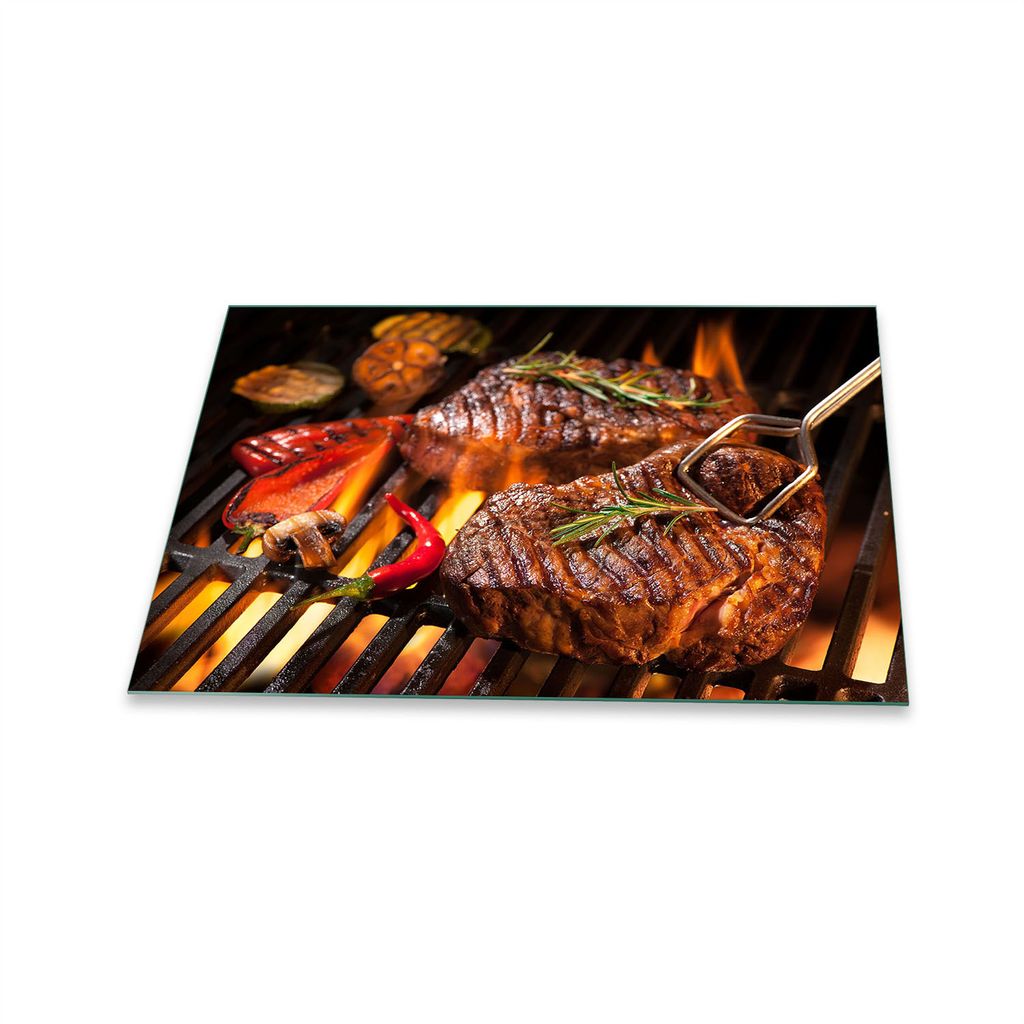 Herdabdeckplatte Glaskeramik 1 Teilig 80x52 Essen Braun Abdeckung Glas Spritzschutz