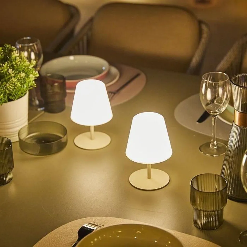 Set 2 Lampade LED TWINS Crema Wireless 16cm | Migliore Offerta Online - 3