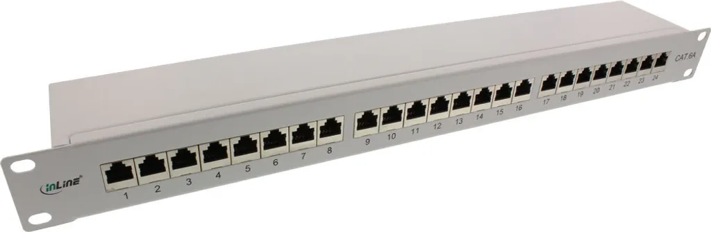 InLine Patch Panel 24 Porte RJ45 1U 19 pollici Grigio RAL 7035 - Acquista