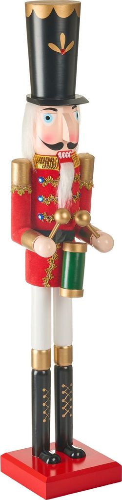 A studio shot of a nutcracker figure.