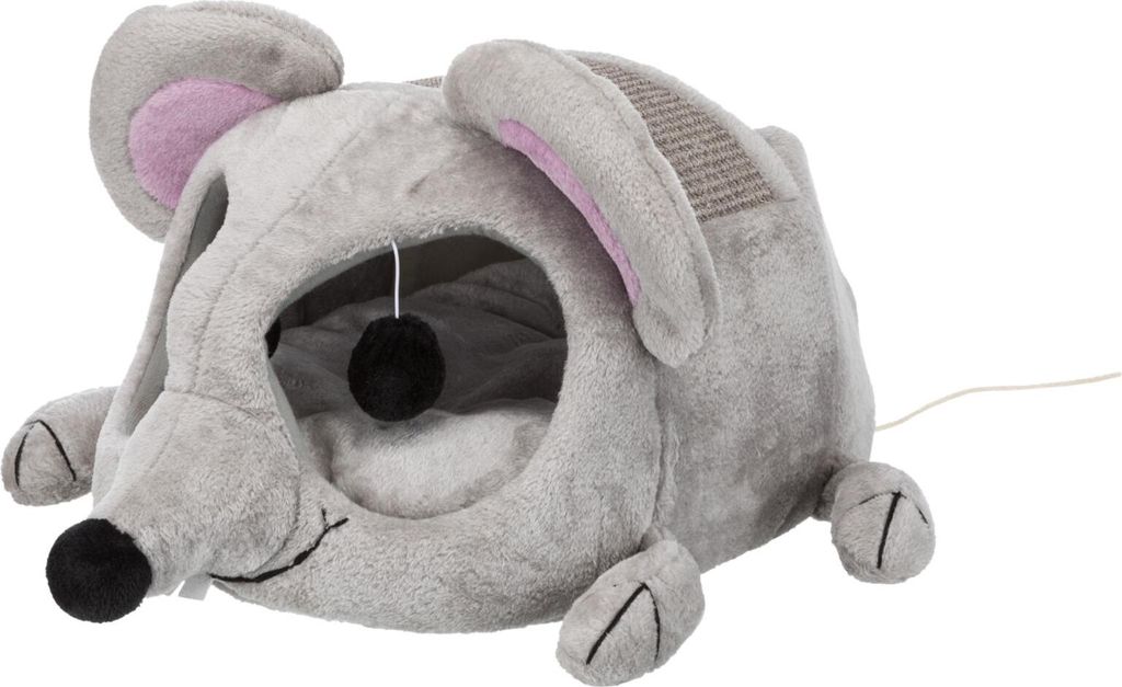 TRIXIE Kuschelhöhle Lukas - hellgrau/grau - 35 × 33 × 65 cm Produktbild 