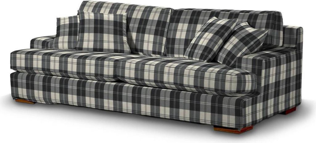 Dekoria Bezug für Göteborg Sofa, schwarz- weiss, Bezug für Göteborg