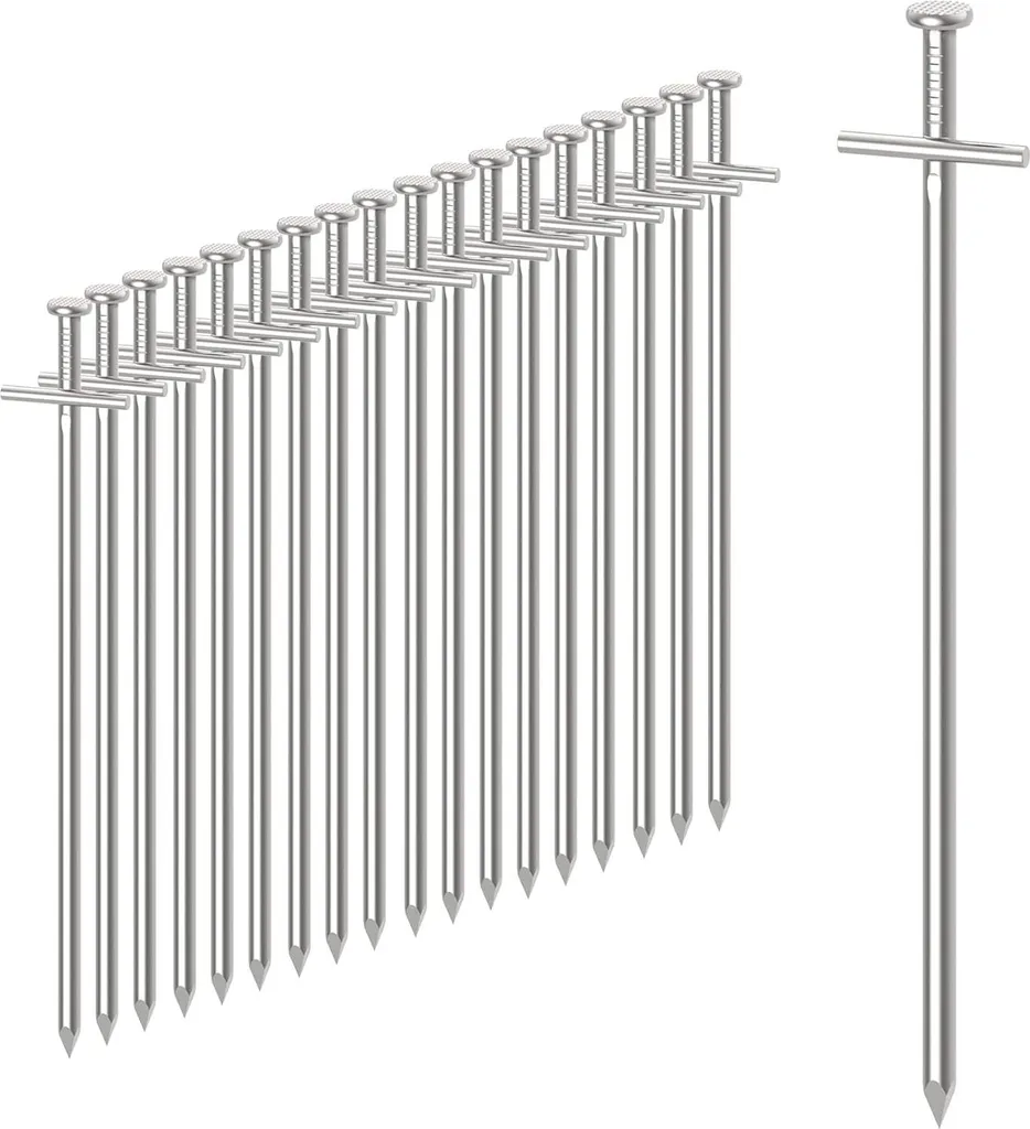 Pointes de Tente Inoxydables 23 cm Anti-Tempête - Acier Renforcé - 50 pcs