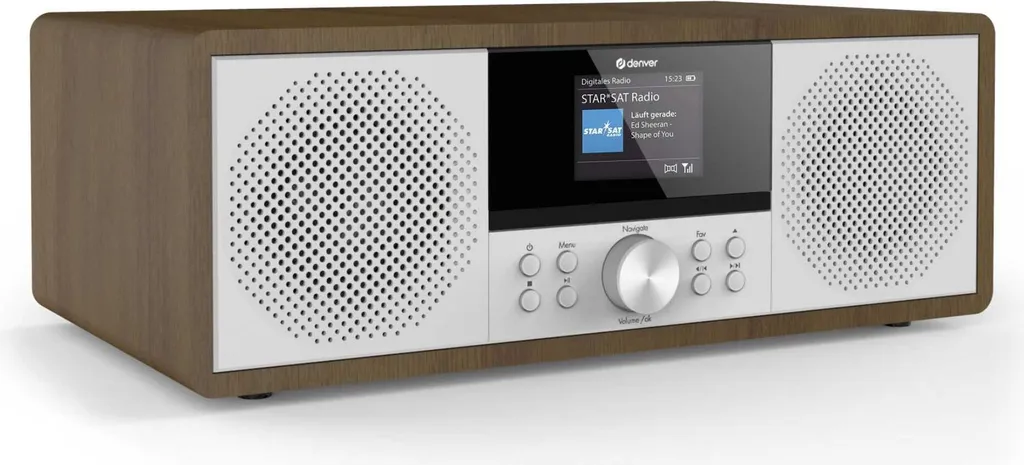 Sistema Audio Denver MIR-270DW Wi-Fi DAB+ Bluetooth 20W Design Wood