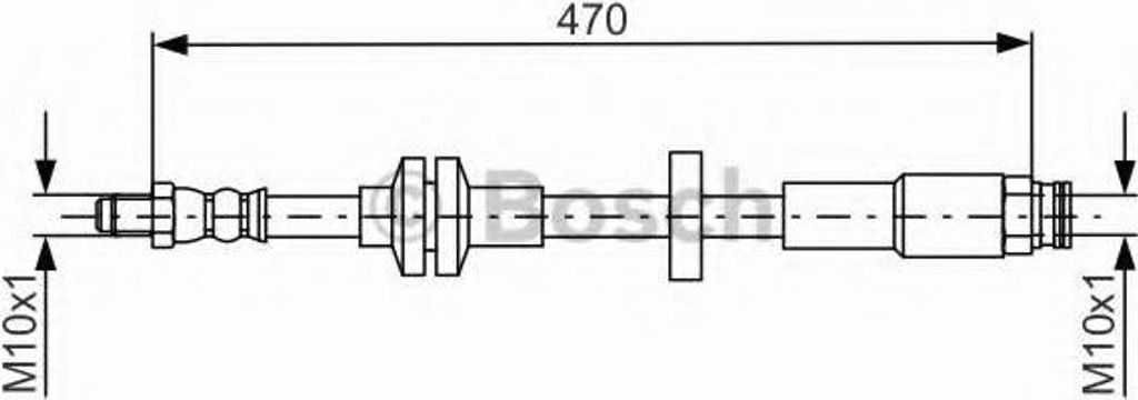 BOSCH 1 987 481 672 Bremsschlauch Vorne für ALFA ROMEO GIULIETTA (940) Giulietta Kastenwagen (940)