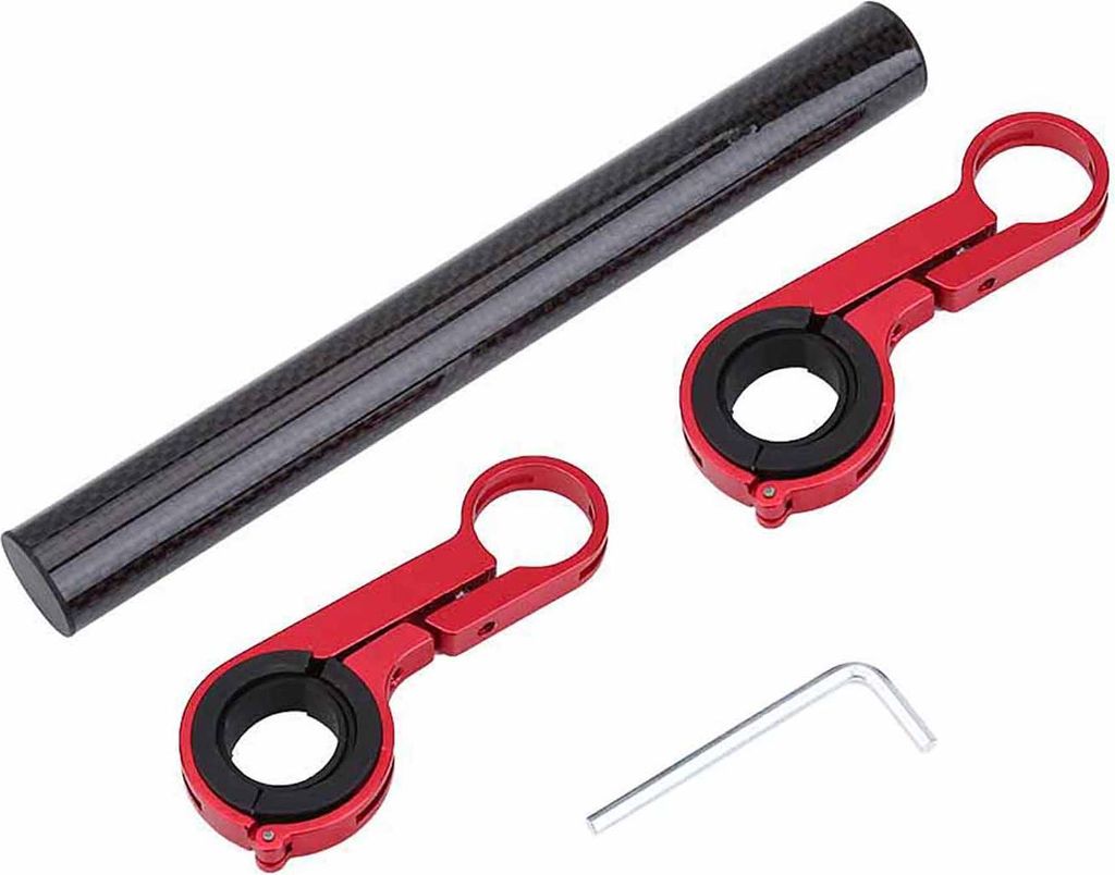 Fahrrad -Lenkerhalterungserweiterungshalter für Fahrradlicht Taschenlampe Tachometer (rot)