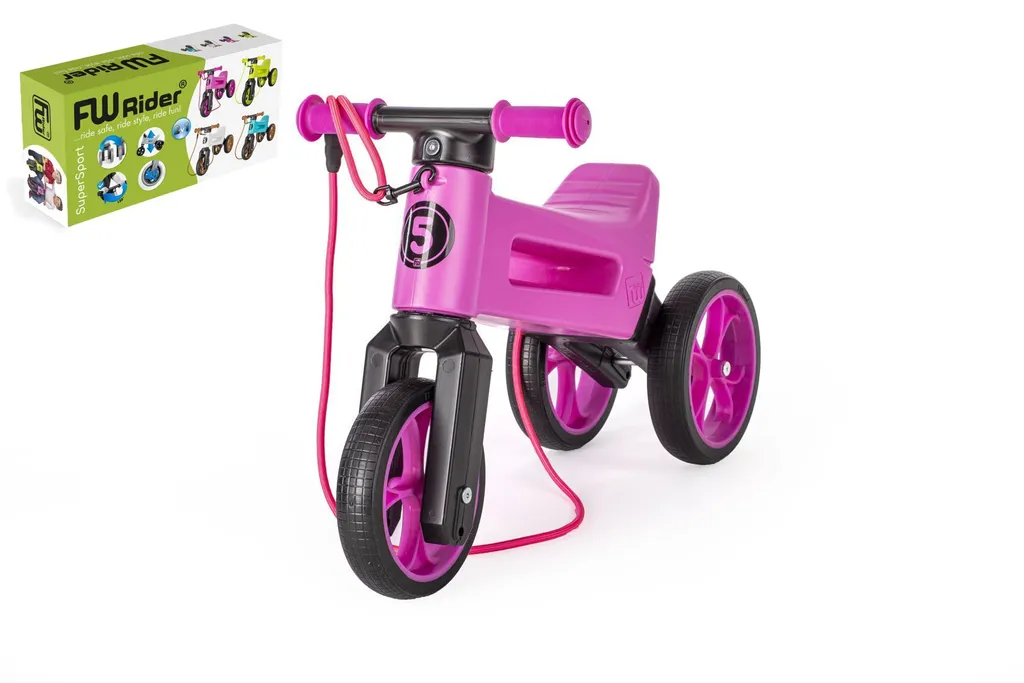 Vélo sans pédales rose Funny Wheels Rider : Idéal pour apprendre l'équilibre