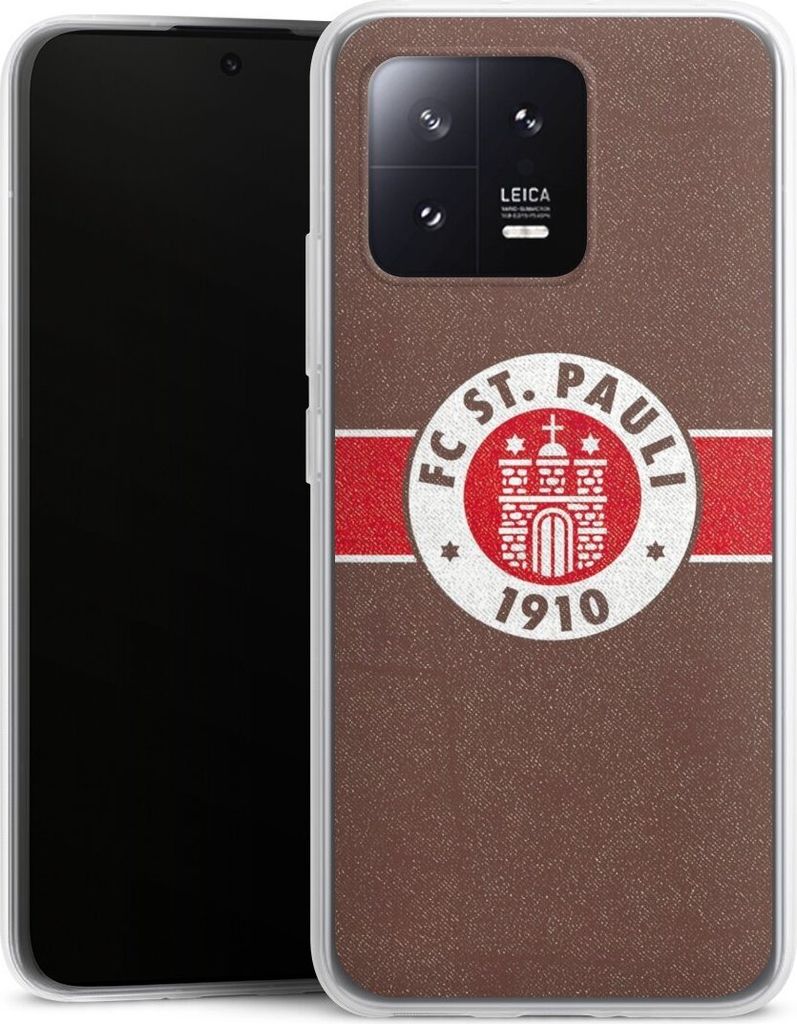 DeinDesign Slim Hülle für Xiaomi 13 Silikon Case Ultra Dünn Handyhülle FC St. Pauli Logo Offizielles Lizenzprodukt