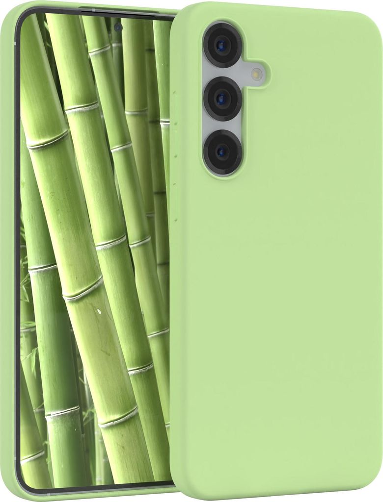 EAZY CASE Silikonhülle für Samsung Galaxy S25 Plus Silikon Backcover Schutz in Grün