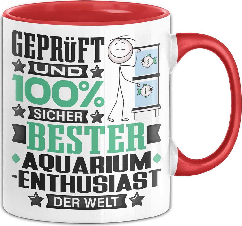 Aquarium-Enthusiast Geschenk Lustiger Spruch für Aquarium-Enthusiast Geschenkidee Bester Aquarium-Enthusiast Der Welt (Rot)
