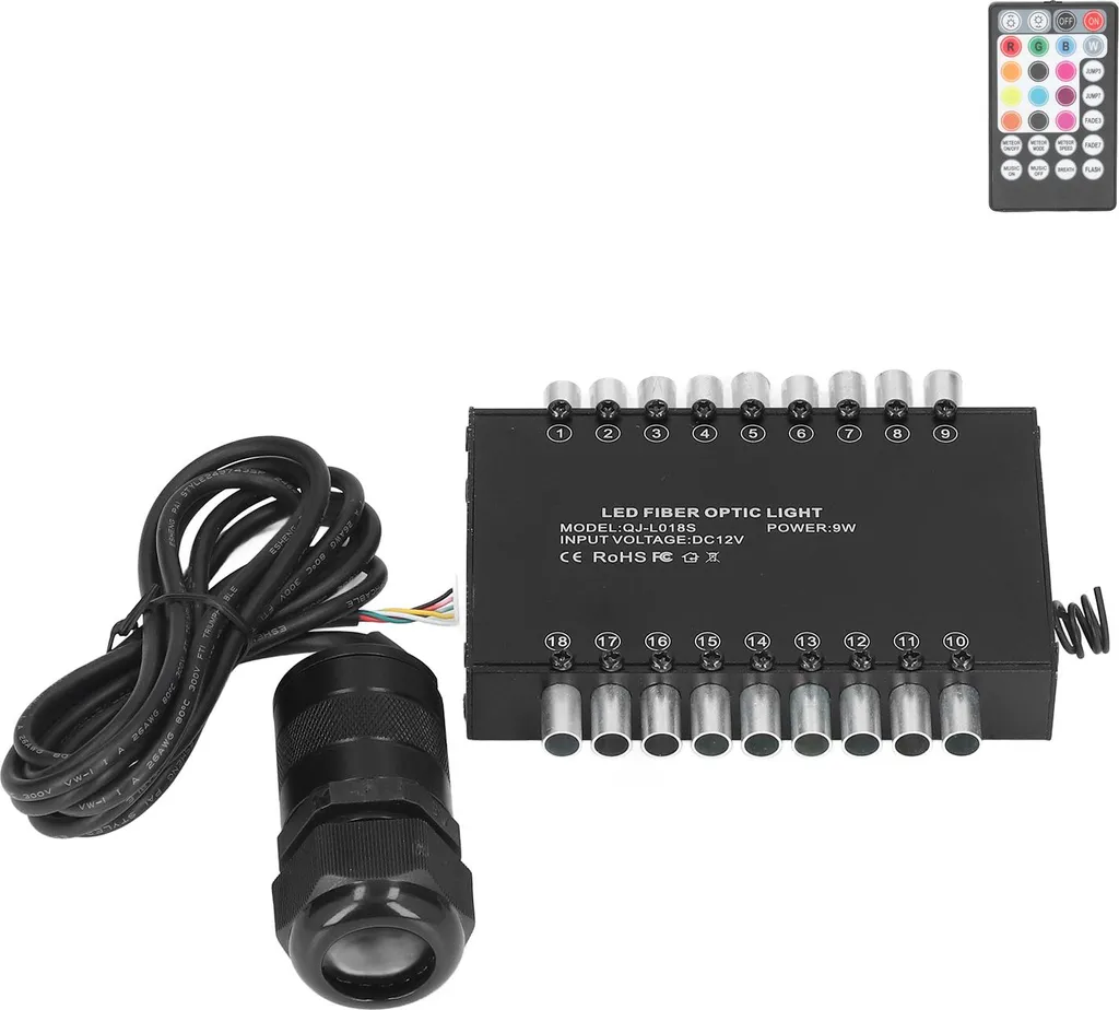 Plafonnier Étoilé à Fibre Optique 18 Trous avec Contrôle Bluetooth App