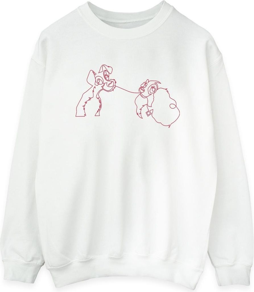 Disney - "Lady And The Tramp" Sweatshirt für Damen BI12810 (XXL) (Weiß)