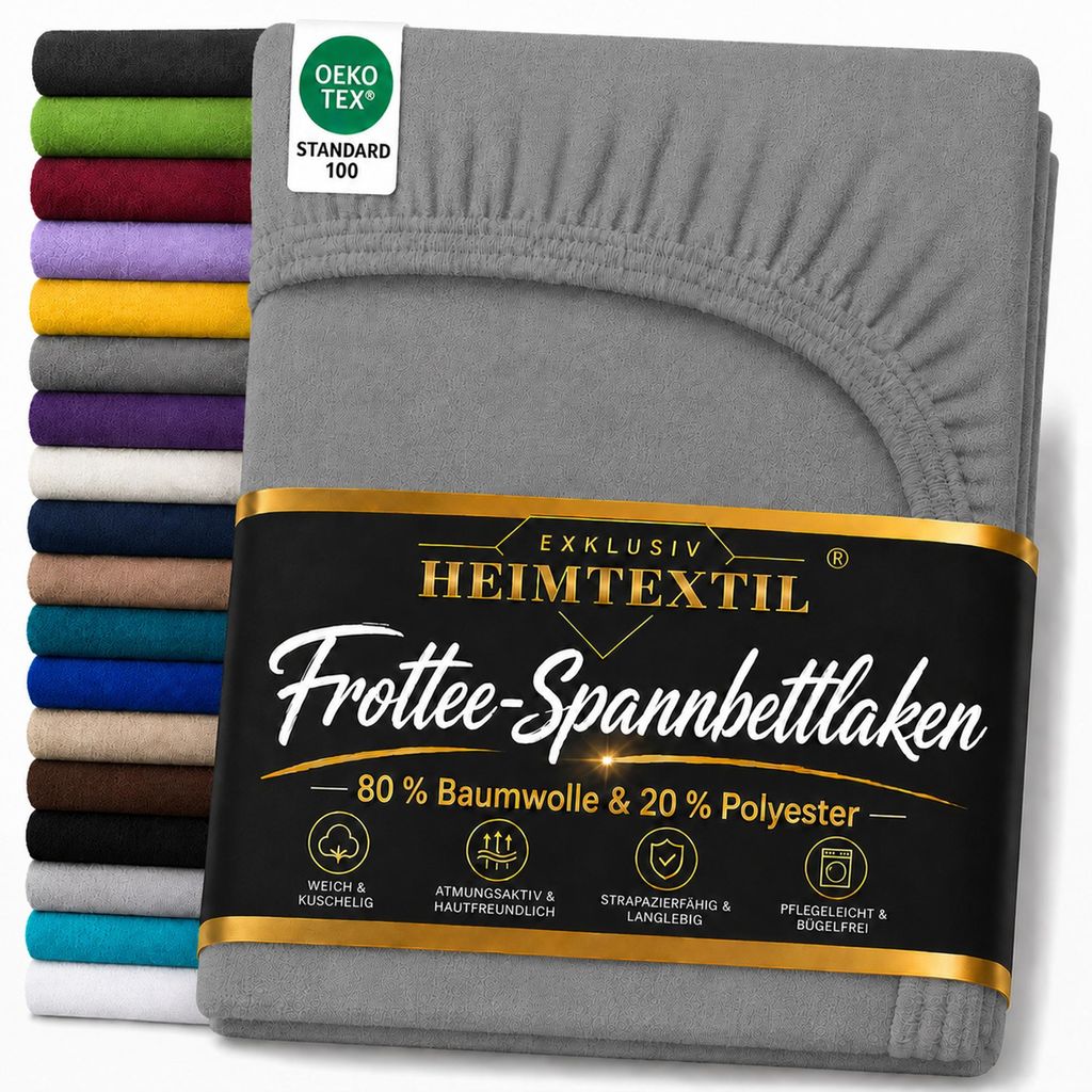 EXKLUSIV HEIMTEXTIL Frottee Spannbettlaken 200 x 220 cm Produktbild 